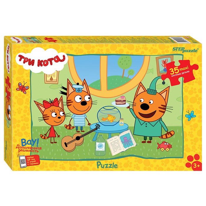 Мозаика "puzzle" 35 MAXI "Три кота (new 3)" (АО "СТС") # 91288