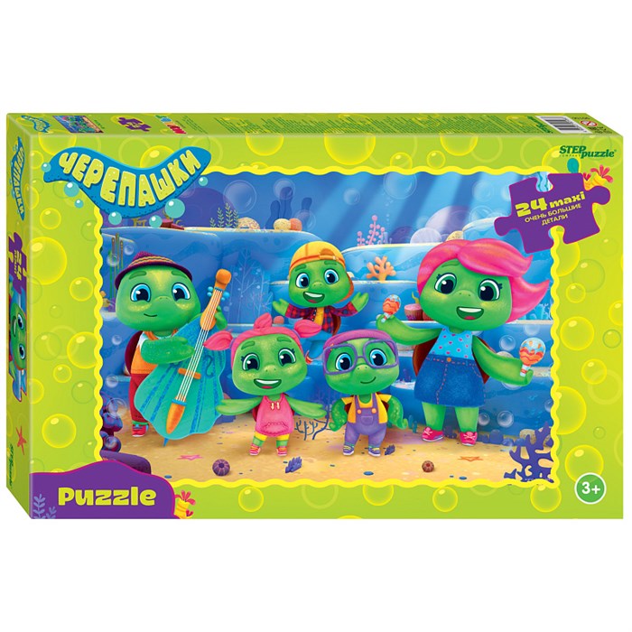 Мозаика "puzzle" maxi 24 "Черепашки" (0+ Медиа) # 90106