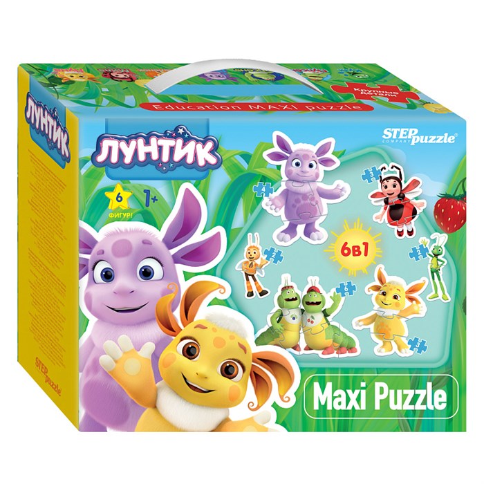 Мозаика "puzzle" 6в1 "Лунтик" (Мельница) # 68000