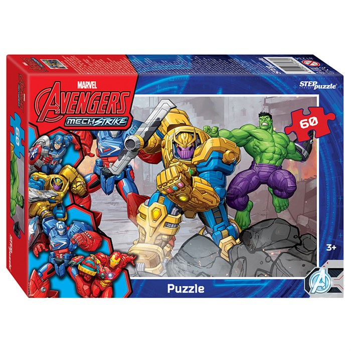 Мозаика "puzzle" 60 Avengers MECH Strike (Марвел) # 81234