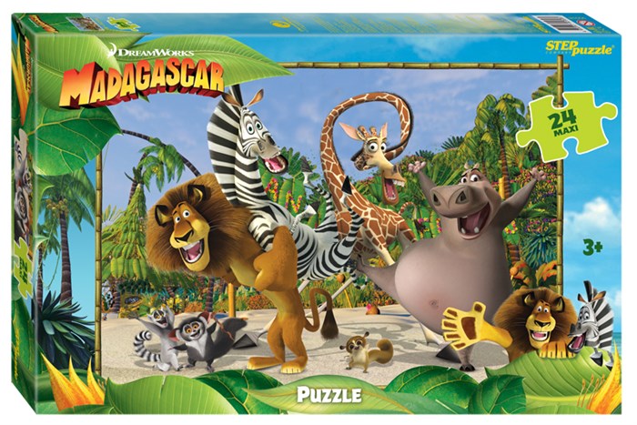 Мозаика puzzle maxi 24 Мадагаскар - 3 (DreamWorks, Мульти) # 90058