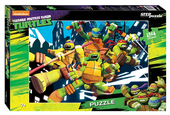 Мозаика "puzzle" maxi 24 "Черепашки Ниндзя" (VIACOM) # 90024