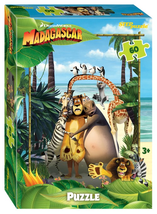 Мозаика puzzle 60 Мадагаскар - 3 (DreamWorks, Мульти) # 81188