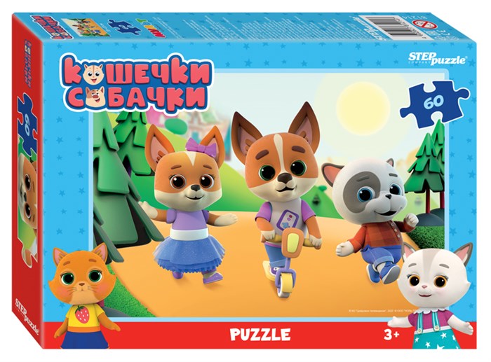Мозаика puzzle 60 Кошечки и собачки (0+ Медиа) # 81214