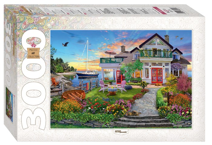 Мозаика puzzle 3000 Дом на берегу залива # 85021
