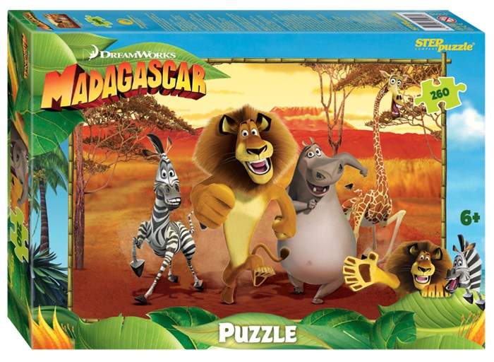 Мозаика puzzle 260 Мадагаскар - 3 (DreamWorks, Мульти) # 95095