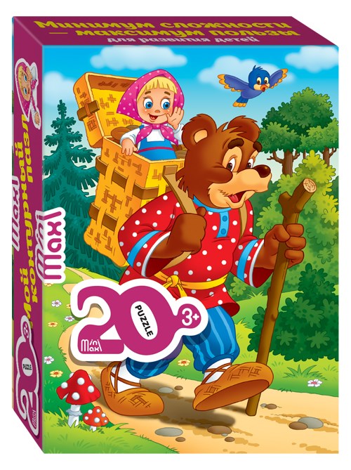 Мозаика "puzzle" 20 "Маша и Медведь" (Mini-maxi) # 88006