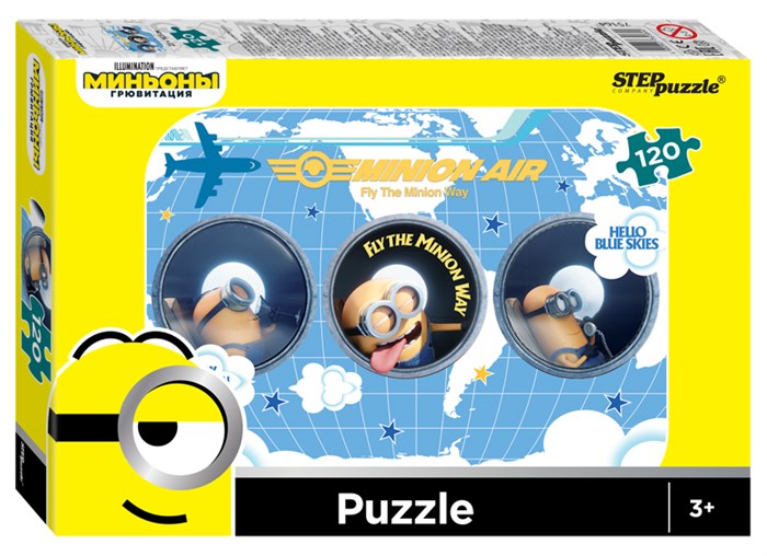 Мозаика puzzle 120 Миньоны. Грювитация (Universal) # 75164