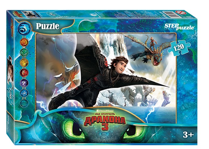 Мозаика puzzle 120 Как приручить дракона - 3 (DreamWorks) # 75159