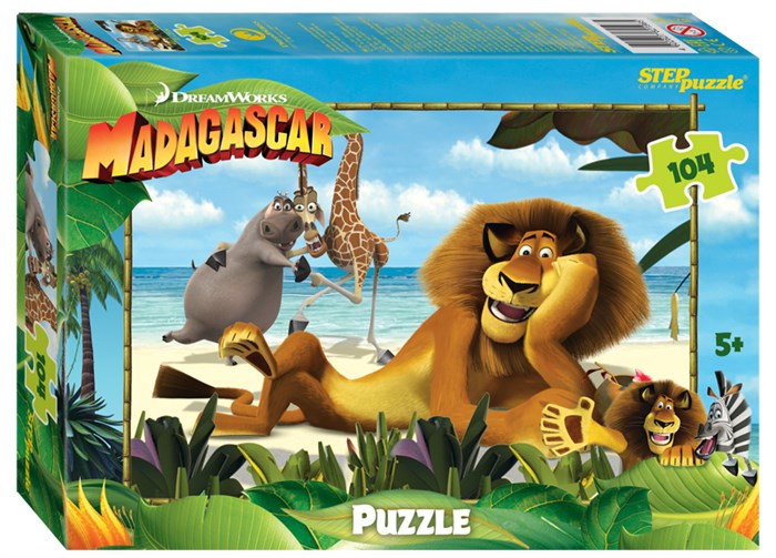 Мозаика puzzle 104 Мадагаскар - 3 (Dreamworks, Мульти) # 82196