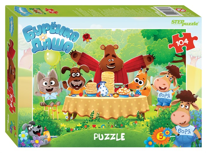 Мозаика puzzle 104 Буренка Даша (Riki) # 82188