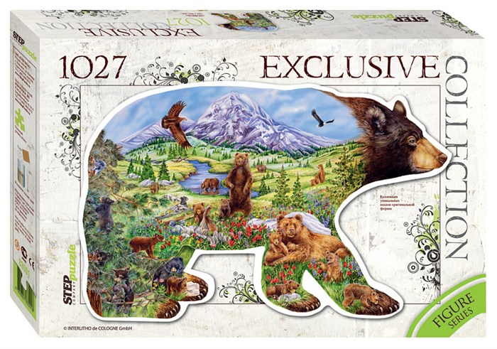 Мозаика puzzle 1027 Медведь (Контурный пазл) # 83501
