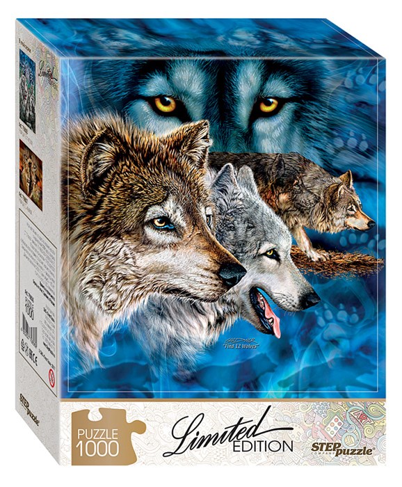 Мозаика "puzzle" 1000 "Найди 12 волков" (Limited Edition) # 79806