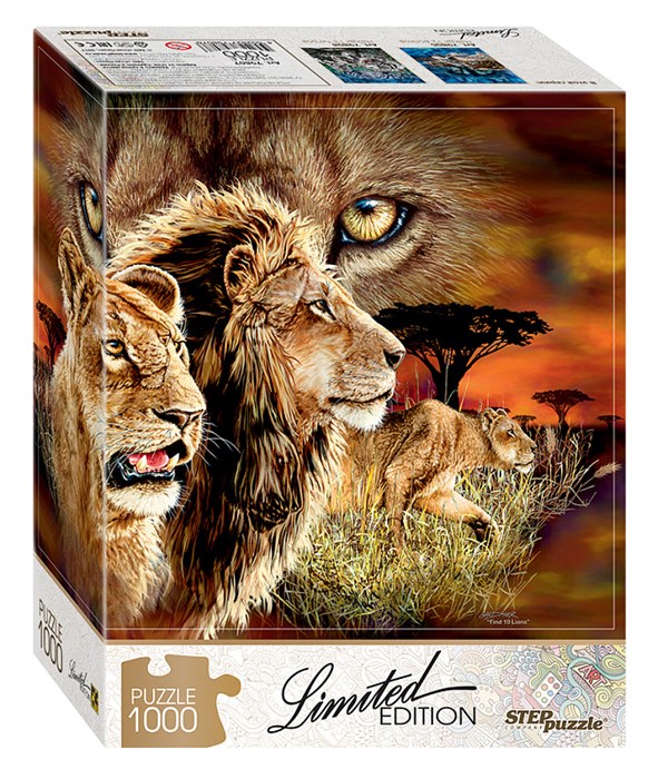 Мозаика "puzzle" 1000 "Найди 10 львов" (Limited Edition) # 79807