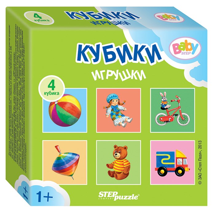 4 кубика Baby Step Игрушки # 87325