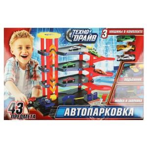 Автопарковка 3 МАШИНЫ кор.52,5*35*7,5см ТЕХНОДРАЙВ 1912I144-R