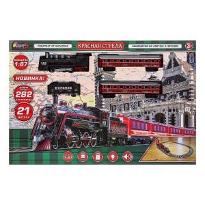 Железная дорога свет-звук, длина пути 282, кор.47,5*31,5*4см ИГРАЕМ ВМЕСТЕ 1406B041-R (36)