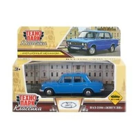 Машина металл LADA lada 2106 длина 10,5 см, инерц, синий, кор. Технопарк 2106-11-BU