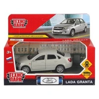 Машина металл LADA granta 11,5 см, двери, инерц, серебристый, кор. Технопарк GRANTA-12-SR (72)