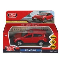 Машина металл TOYOTA RAV4 длина 12 см, двери, багажн, инерц, красный, кор. Технопарк RAV4-RD (72)