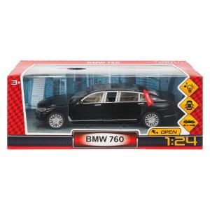 Машина металл свет-звук BMW 760, 22 см, двери, капот, багажник, инерция - 2007C195-R