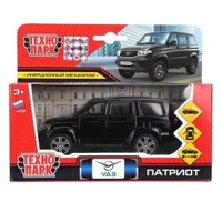 Машина металл UAZ patriot 12 см, двери, багаж., инерц., черн., кор. Технопарк SB-17-81-UP1-WB (48)