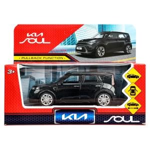 Машина металл KIA soul длина 12 см, двери, багаж., инерц, черный, кор. Технопарк SOUL-12-BK