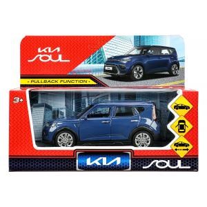 Машина металл KIA soul длина 12 см, двери, багаж., инерц, темно-синий, кор. Технопарк SOUL-12-DBU