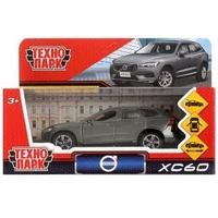 Машина металл VOLVO XC60 R-DESING 12 см, двери, багаж, инерц, серый, кор. Технопарк XC60-12-GY (72)