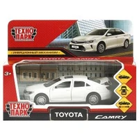 Машина металл TOYOTA CAMRY 12 см, двери, багаж, инерц. белый ,кор Технопарк CAMRY-12-WH