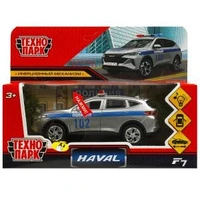Машина металл свет-звук HAVAL f7 ПОЛИЦИЯ, дл 12 см, двери, сереб, в кор. Технопарк F7-12SLPOL-SR