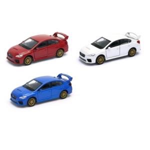 Машина металл 4.75" subaru wrx sti инерц. открыв. двери в дисплее 43693D