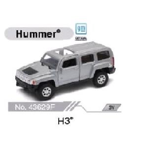 Машина металл 4.75" hummer h3 инерц. открыв. двери в дисплее 43629D