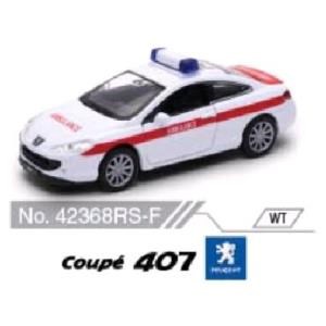 Машина металл 4.75" peugeot 207 инерц. открыв. двери в дисплее 42368RS-D