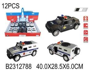 Машина металл. инерц. свет+звук, цвет в ассорт. TCC1817P-1818P-12D в русс.диспл B2312788