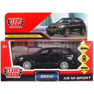 Машина металл BMW X5 M-SPORT 12 см, двери, багаж, инерц, черн, кор. Технопарк X5-12-BK