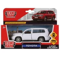Машина металл TOYOTA LAND CRUISER длина 12,5 см, двери, инерц, белый, кор. Технопарк CRUISER-WT