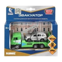 Машина металл KAMAZ ЭВАКУАТОР, 12 см, дв., подв.дет., инер.+машина 7,5 см Технопарк SB-17-24-R-WB (48)