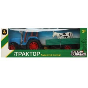 ТРАКТОР С ПРИЦЕПОМ, инерц, фигурка, кор.29*10*7,7см ТЕХНОДРАЙВ 2209A0318-R