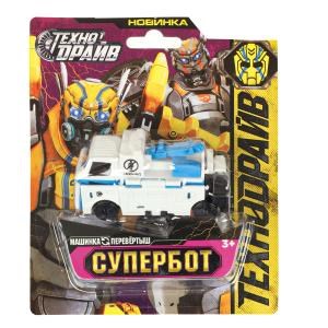 Машина трансформирующаяся СУПЕРБОТ (вывертыш), блист.14*17*3см ТЕХНОДРАЙВ 2010L076-RS2