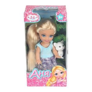 Кукла Аня 12 см, пит., кор. КАРАПУЗ ANNA-PET7-BB