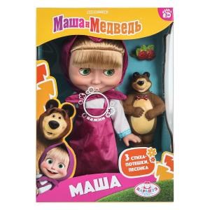 Кукла Маша и Медведь маша 25см, озвуч, медведь, кор КАРАПУЗ 83034S25