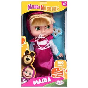 Кукла Маша и Медведь маша 25см, озвуч 100 фраз, кор КАРАПУЗ 83033-N23 (18)