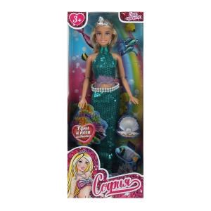 Кукла 29см София, руки и ноги сгиб., русалка, акс, кор КАРАПУЗ 66001BOX-M4-S-BB