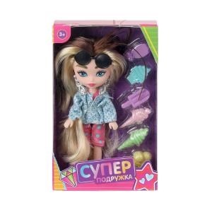 Кукла супер подружка 15 см, аксессуары No name MINI-SG1-RU