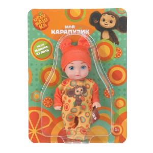 Пупс неозвуч Чебурашка 12см, можно купать, на блистере КАРАПУЗ Y12AB-CHEBURASHKA-25-RU