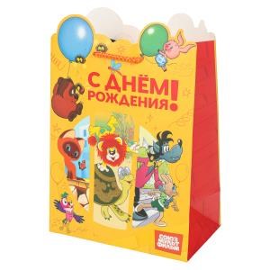 Пакет подарочный креативный СОЮЗМУЛЬТФИЛЬМ пакет м,190 гр/м2 ЧУДО ПРАЗДНИК PM-130099-SM