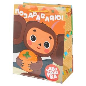 Пакет подарочный глянцевый СОЮЗМУЛЬТФИЛЬМ м,чебурашка,140 гр/м2 ЧУДО ПРАЗДНИК PM-111162-CH3 (144)