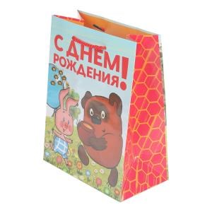 Пакет подарочный глянцевый СОЮЗМУЛЬТФИЛЬМ m, Винни Пух,140 гр/м2 ЧУДО ПРАЗДНИК PM-127503-VP