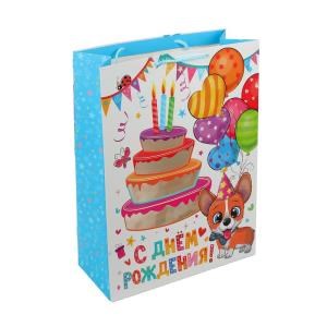 Пакет подарочный с окошком,корги, xl,190 гр/м2 ЧУДО ПРАЗДНИК PWXL-118366-HB